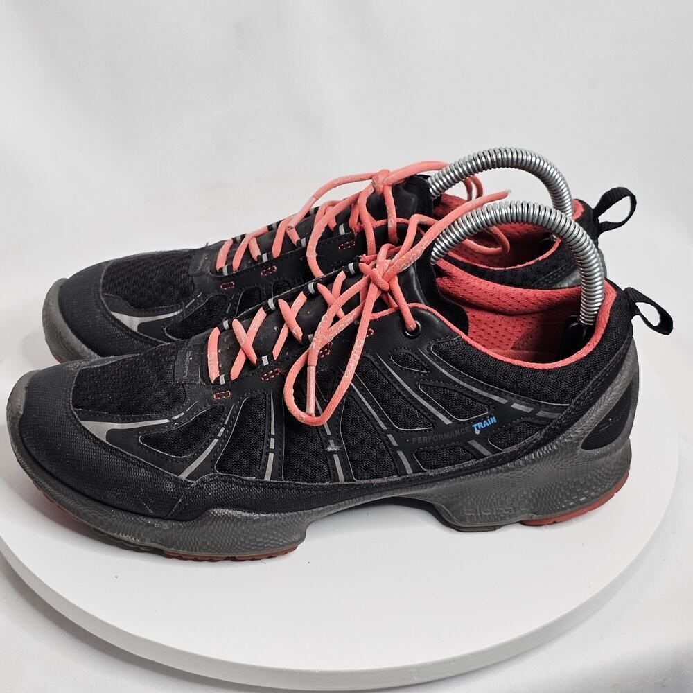 Ecco Women's Size 8/39 Biom Running Shoe Black/Pink Athletic Sneakers‎